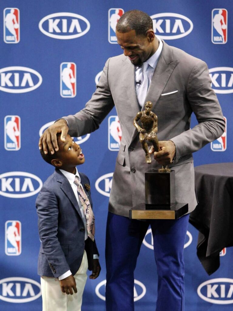 NBA When LeBron James won his 1st playoff game Bronny James was just 1 year old.Tonight LeBro